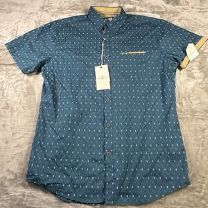 Craft & Flow Men's Short Sleeve Button Up Shirt Size XL NWT